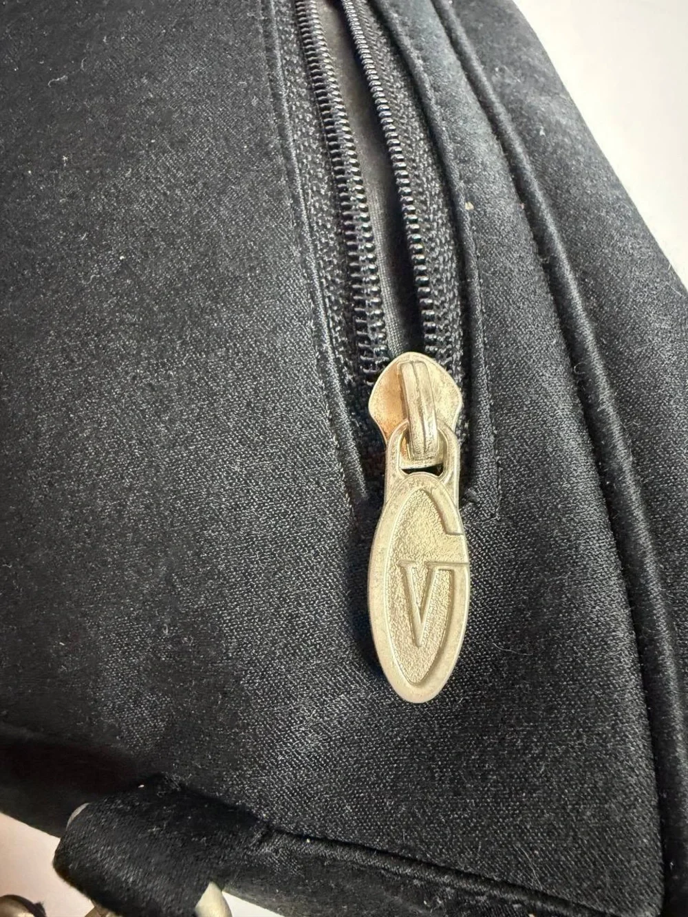 Gianni Valentino Black Convertible Sling Backpack Bag